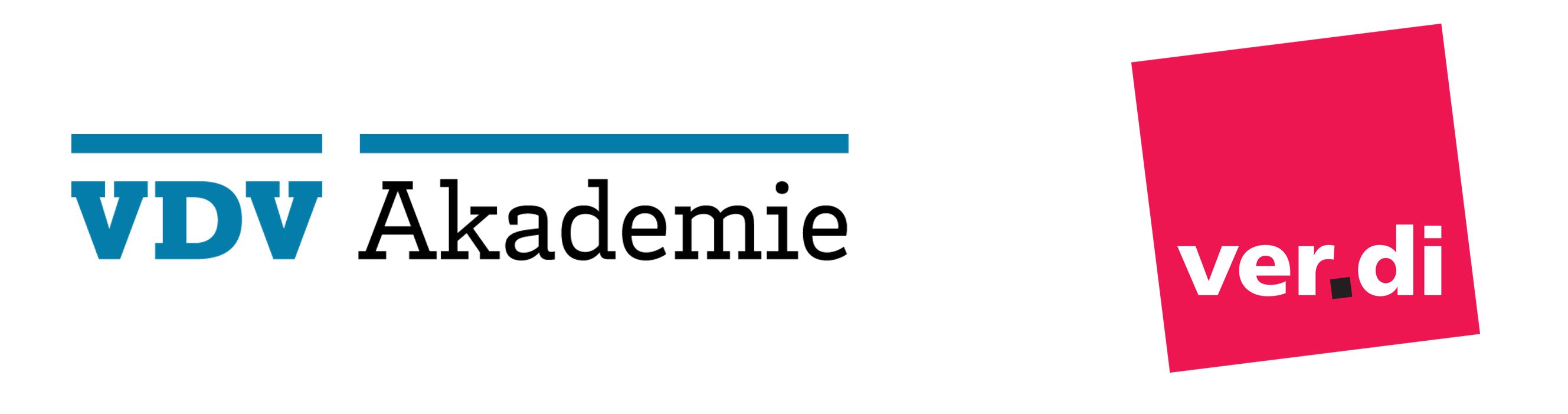 Das Bild stellt das Logo der VDV-Akademie und das Logo von ver.di dar.