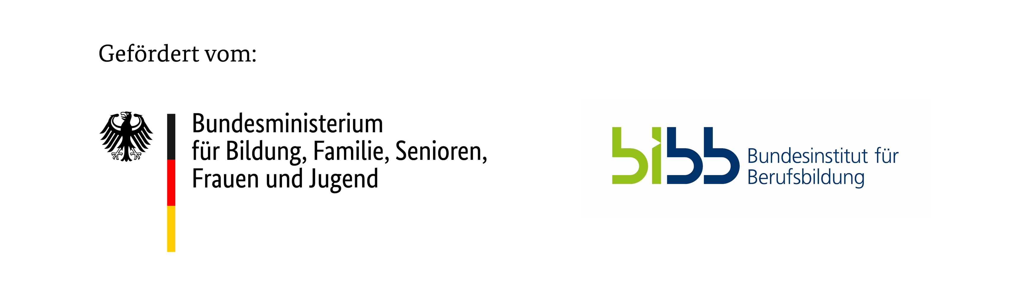 Ein Bild der Logos des BiBB und des BMBFSFJ
