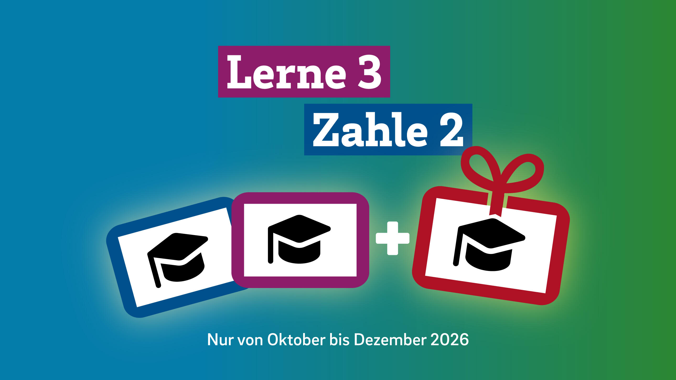 3 für 2 Aktionsgrafik