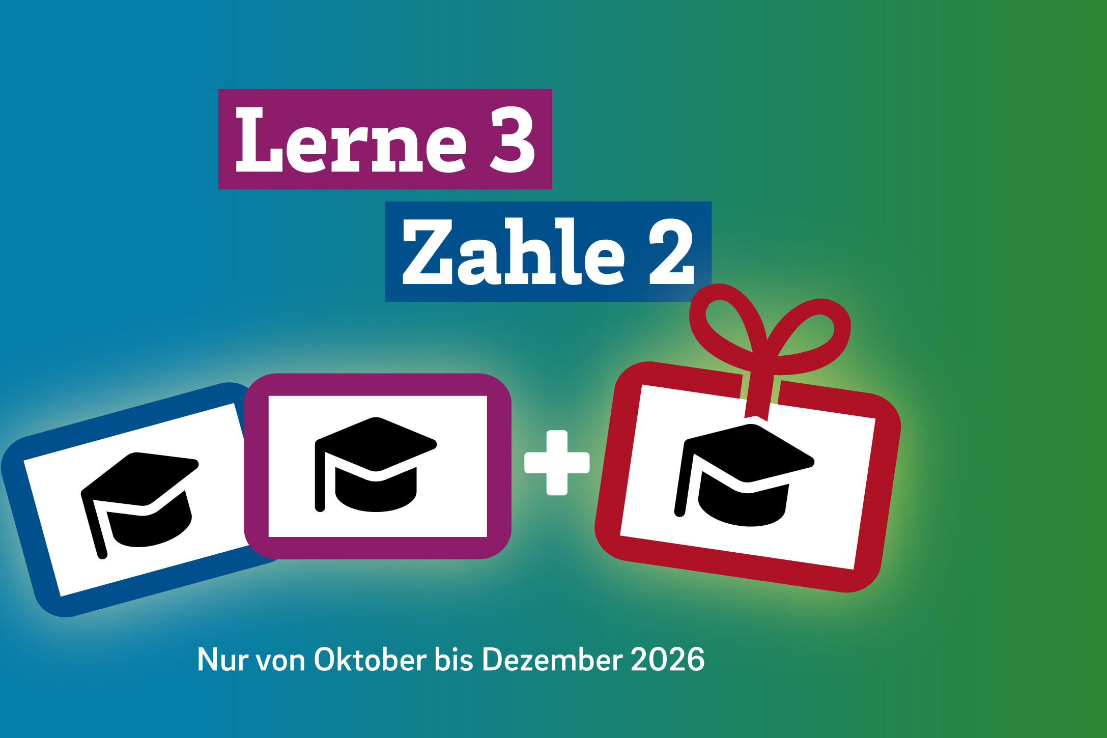 3 für 2 Aktionsgrafik