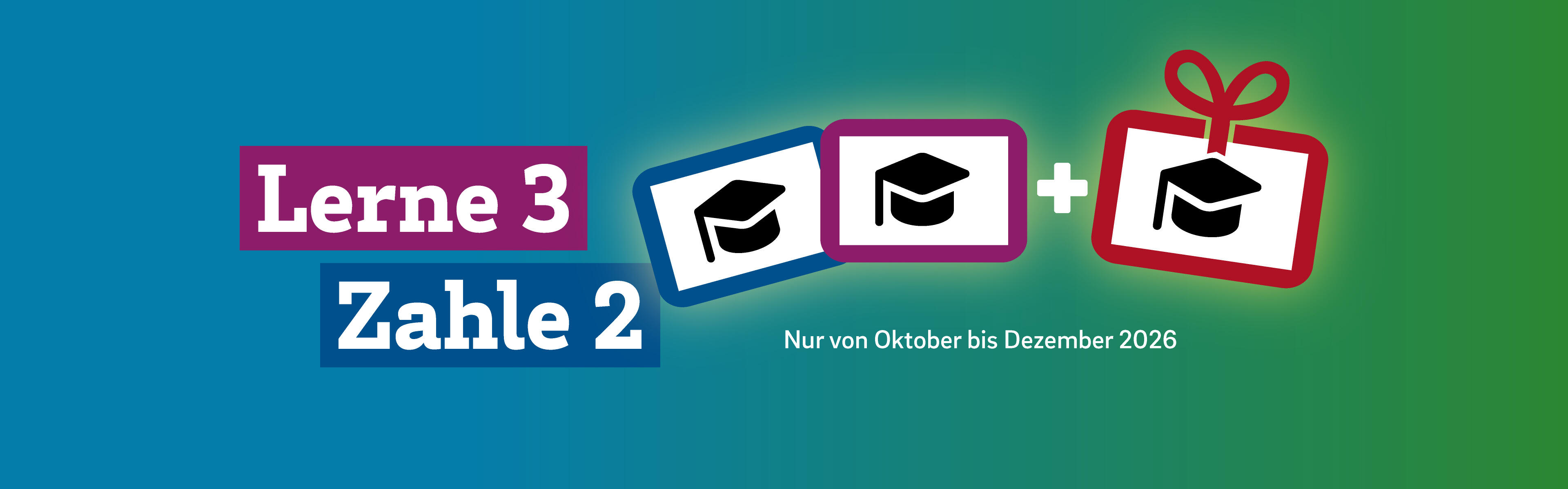 3 für 2 Aktionsgrafik der VDV-Akadem